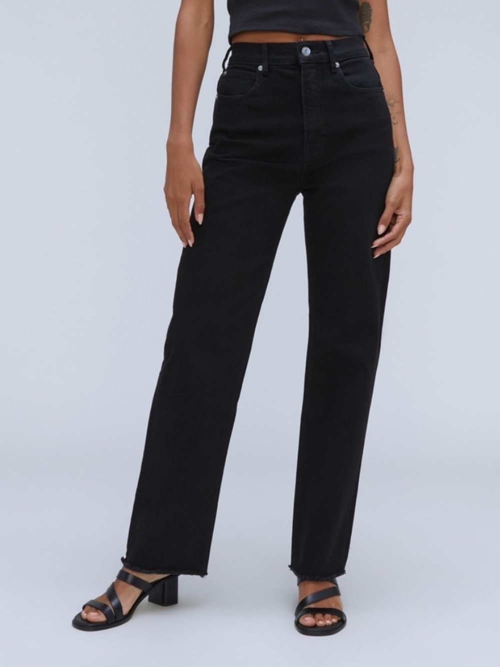 Everlane The Way High Jean coal black size 29 organic cotton